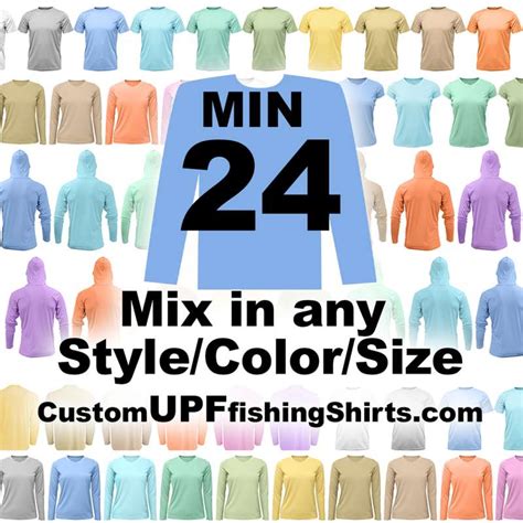 Custom UPF Fishing Shirts Min 24 .